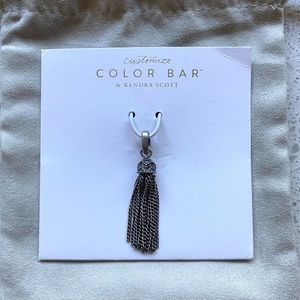 Kendra Scott Small Tassel Charm Vintage Silver